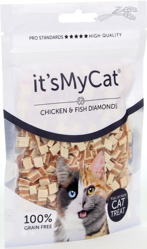 It's My Cat Chicken & Fish Diamonds 50gr